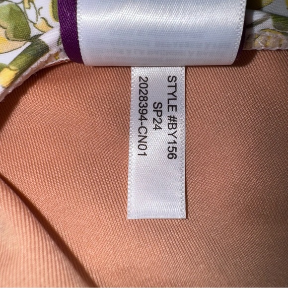 J Crew Plunge one-piece swimsuit in Liberty Eliza's Yellow fabric NWT Size 16 - Picture 8 of 12